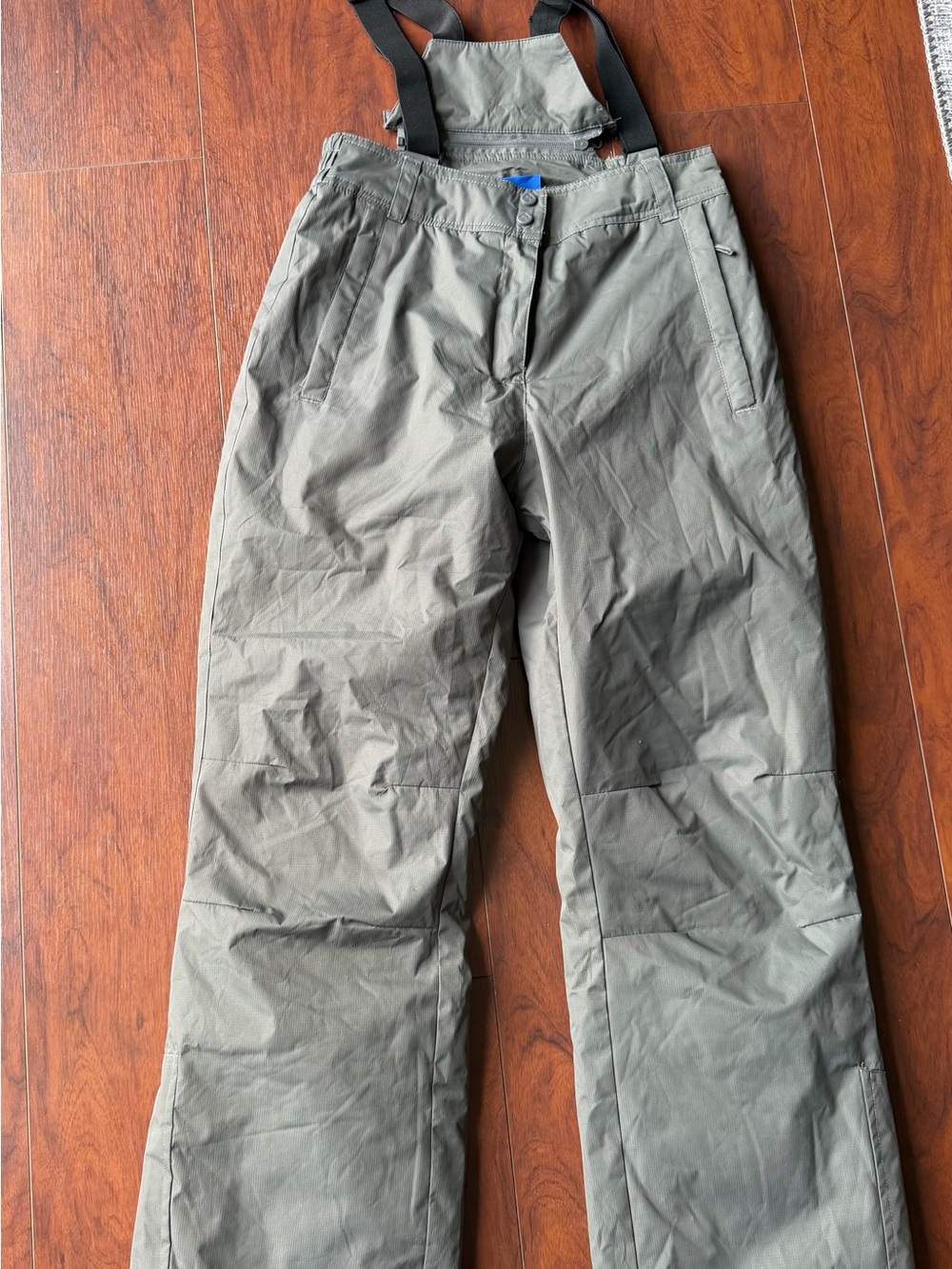 Women’s  Olive Green Ski Pants with Removable Suspenders